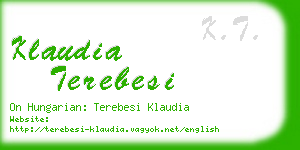 klaudia terebesi business card